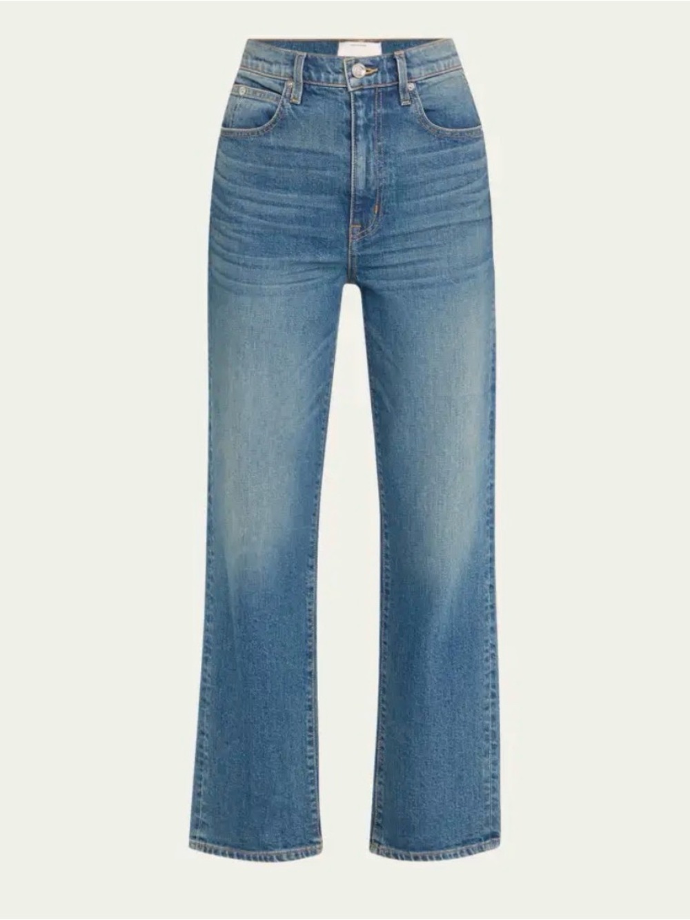 SLVRLAKE London Ankle High-Rise Cropped Straight Leg Jeans